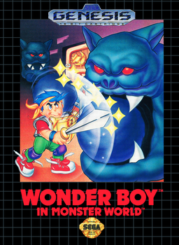 Wonder Boy V: Monster World III box art for Sega Mega Drive